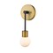 Z-Lite Neutra 1 Light Wall Sconce, Matte Black + Foundry Brass & Opal 621-1S-MB-FB - alternate 5